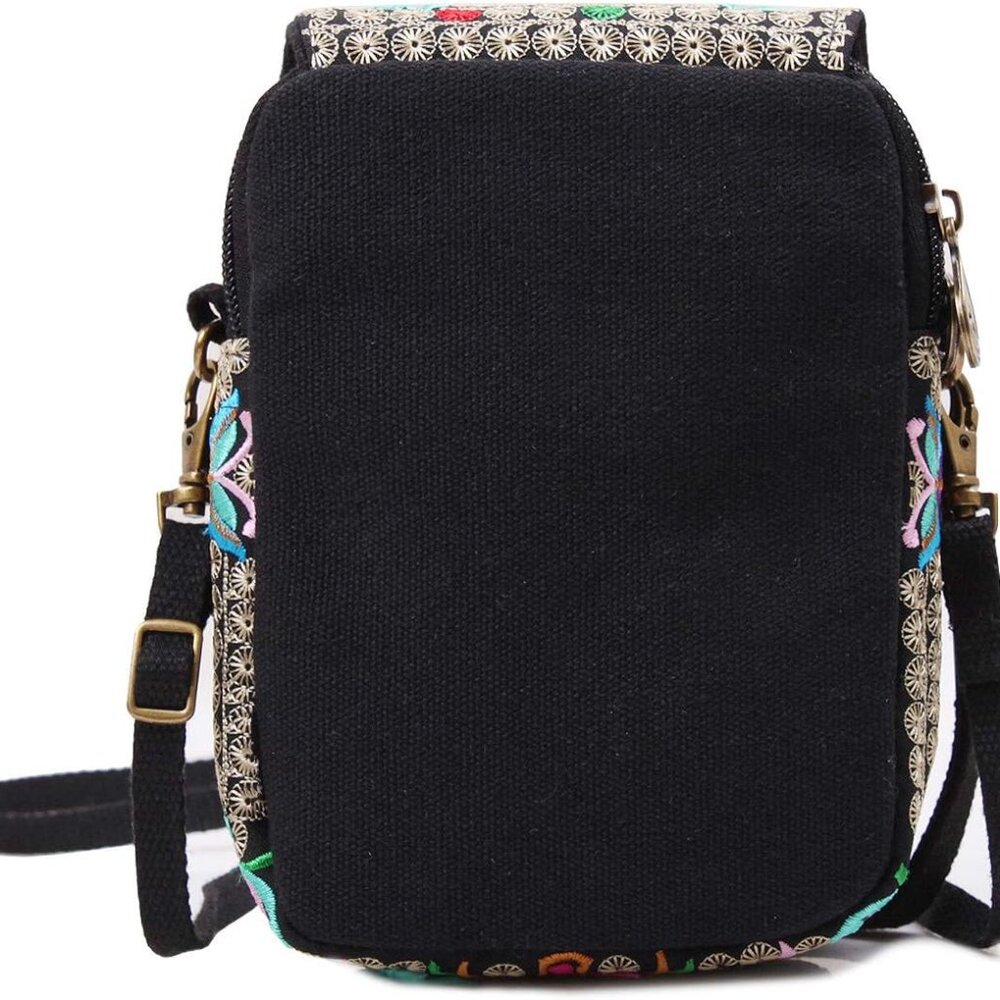 Embroidered Cute Mini Crossbody Bag For Women Small Handbags Wristlet Wallet Bag View 5